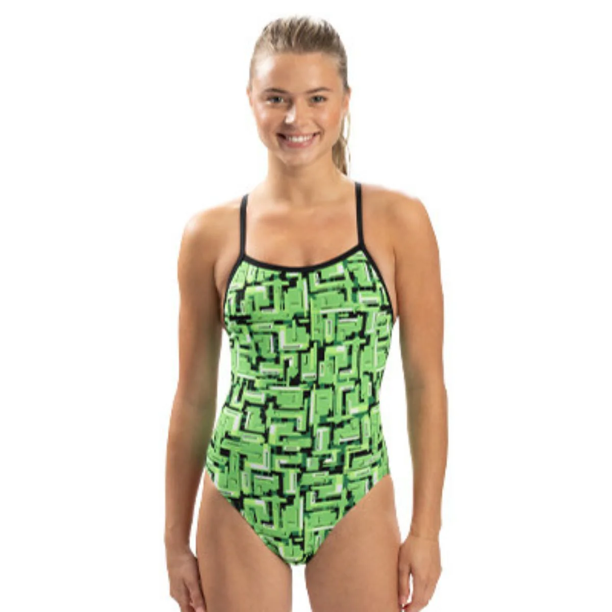 Dolfin Bionic Print V-Back One Piece - Image 15