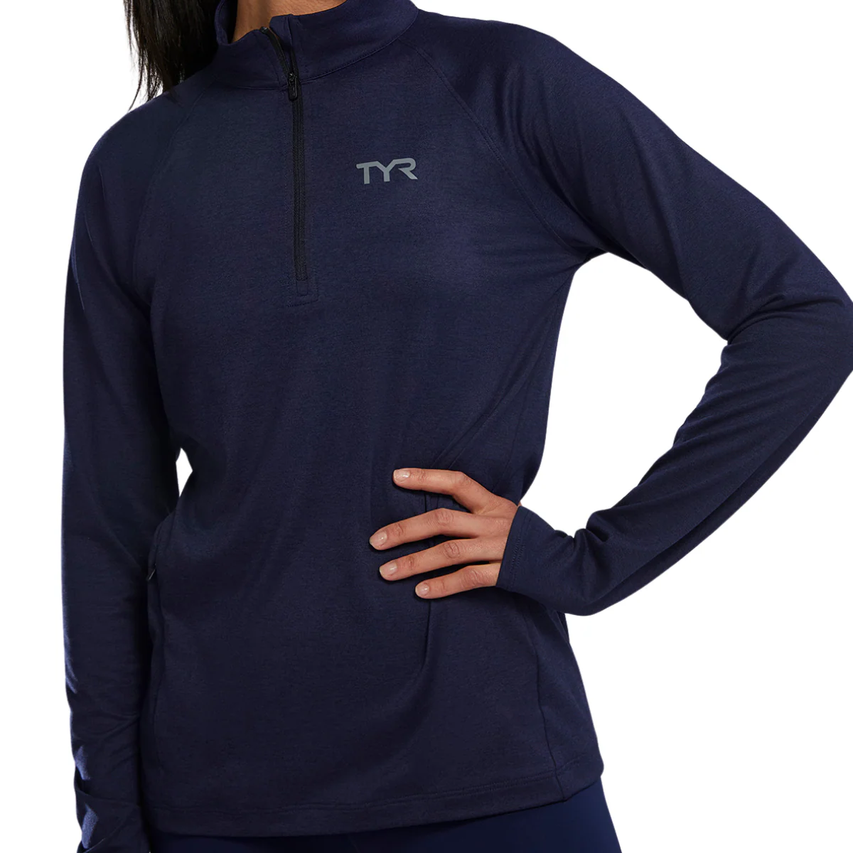 TYR Women's SLS Raglan 1/4 Zip Long Sleeve - Image 3