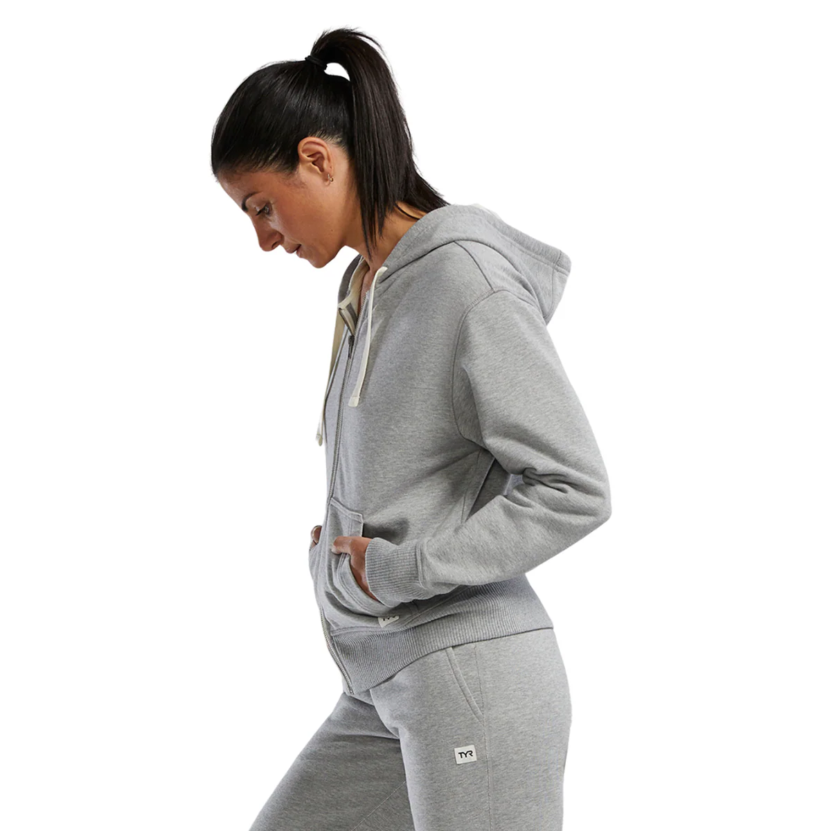 TYR Women's Ultrasoft Heavyweight Terry Full Zip Hoodie - Image 3